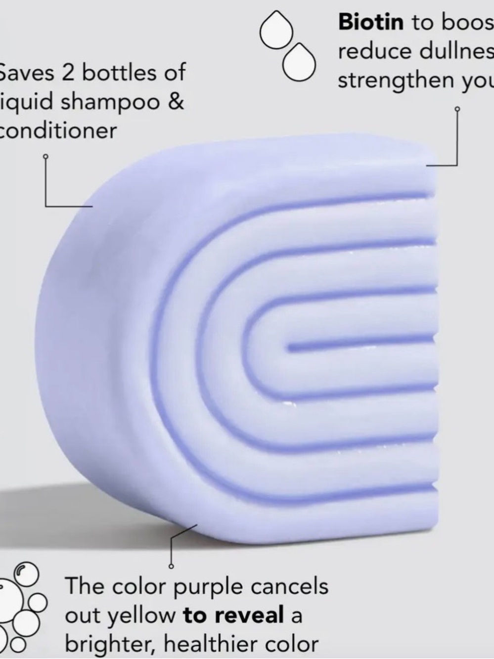 Kitsch Lavender Purple Toning + Biotin Solid Conditioner Bar - Picture 2 of 2